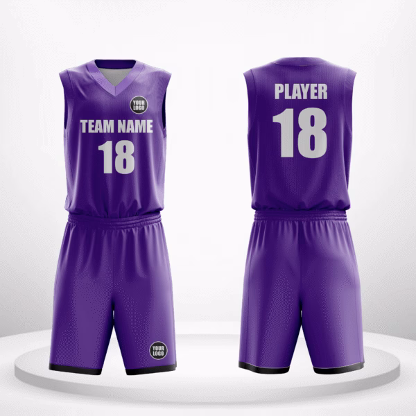 Regal Purple basketball uniform custom design with deep purple tone and premium finish.