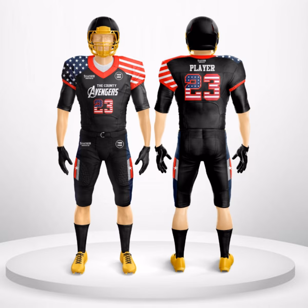 Patriot Strike red, white and blue American football uniform