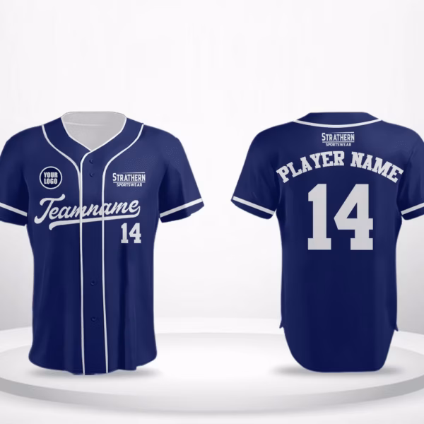 Royal Wave baseball jerseys LA Dodgers edition in royal blue with white letters and borders, customizable for team logos and numbers.