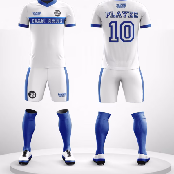 Blue Radiance Oregon duck football uniform with a crisp white base and royal blue accents, perfect for duck football uniforms.
