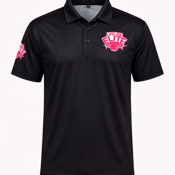 Lifeline Elite Black Coaches Polo