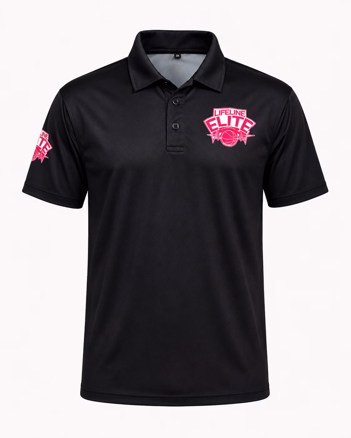 Lifeline Elite Black Coaches Polo