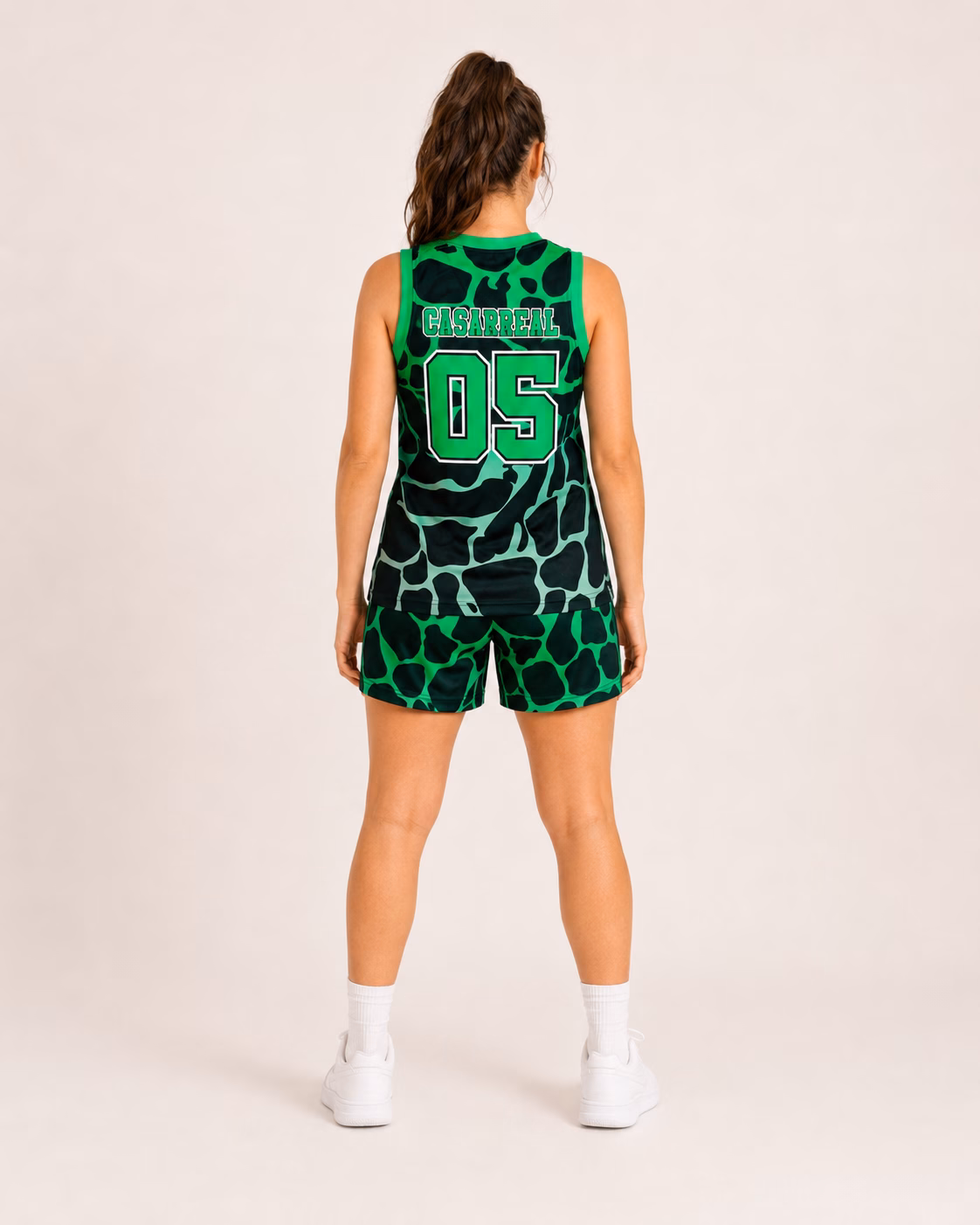 Traviesos Green & Black Basketball Uniform - Image 2