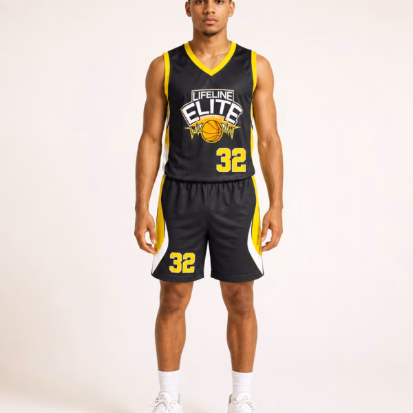 Lifeline Elite Black Basketball Uniform