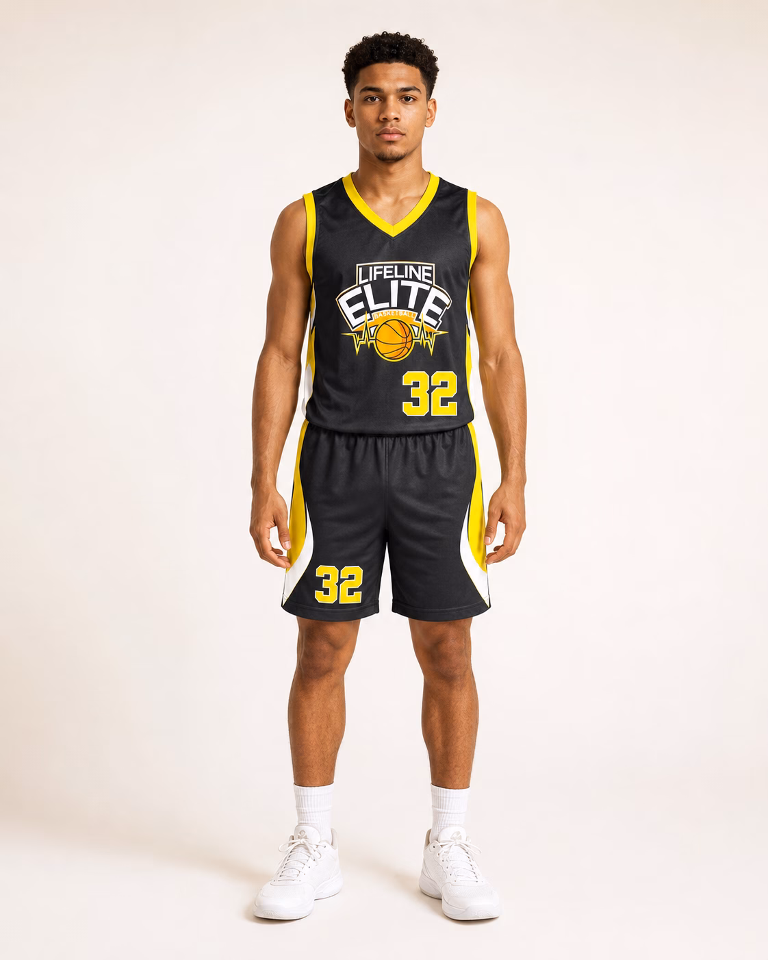 Lifeline Elite Black Basketball Uniform