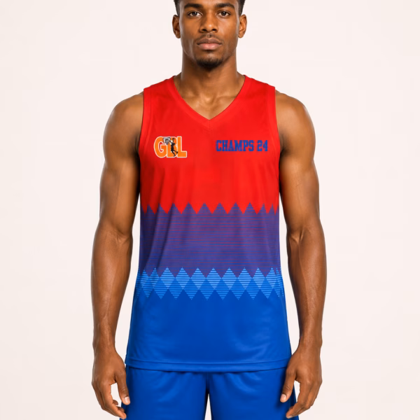 GBL Red, Blue & Purple Basketball Uniform