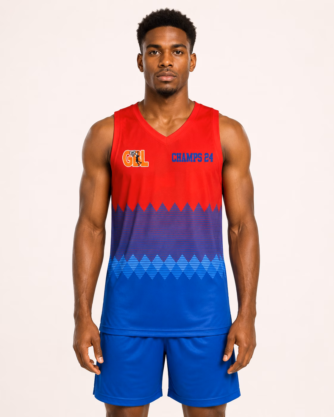 GBL Red, Blue & Purple Basketball Uniform
