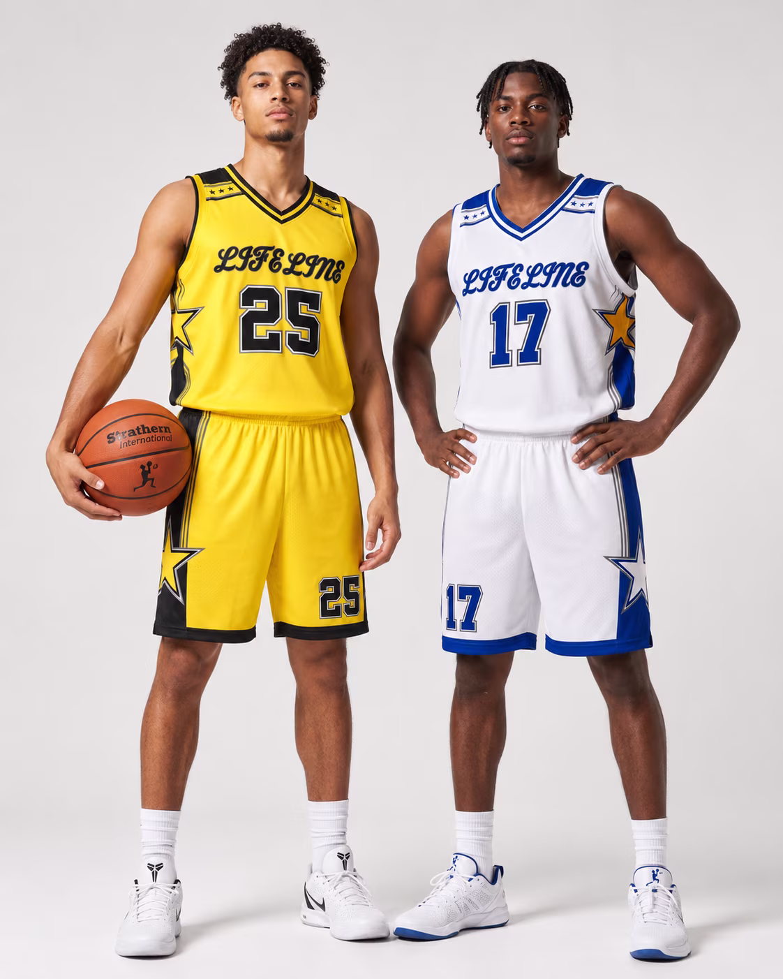 Lifeline Elite Yellow & Blue Reversible Basketball Uniform